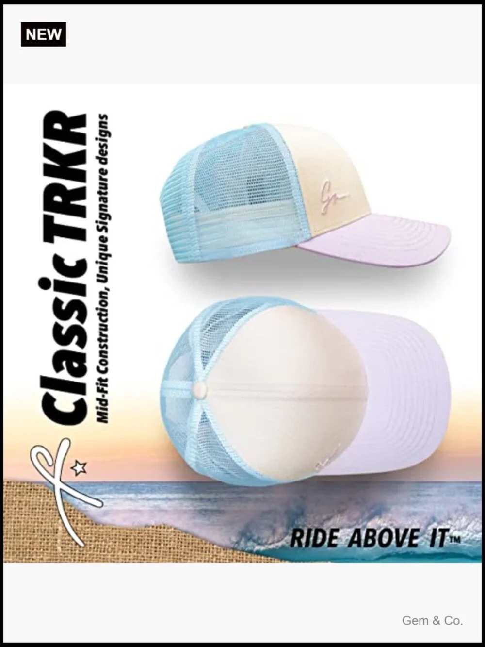Women's Snapback Baseball Cap - Curved Bill Adjustable Trucker Hat Summer